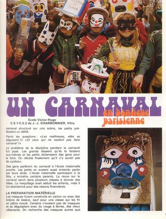 masque carnaval école maternelle
